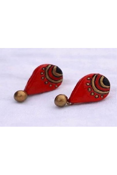 Handpainted Terracotta Jewellery – Ear rings Handpainted Terracotta Jewellery – Ear rings